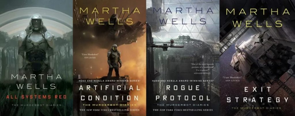 books 1 to 4 of the Murderbot Diaries